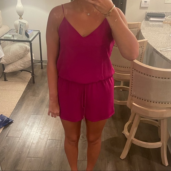 Three eighty two size small fuchsia romper! - Picture 1 of 4